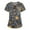 17#Gray, variant on Halloween Scrubs for Women Nurse Vet Pediatric with Designs Plus Size Nursing Uniforms Cute Demon Cat Scrub Tops