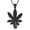 Black, variant on Stainless Steel Marijuana Leaf Urn Pendant Memory Necklace for Cremation Ashes Holder Memorial Jewelry