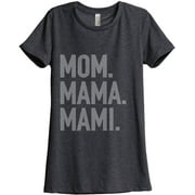 Thread Tank Mom Mama Mami Womens Fashion Relaxed T-Shirt Tee Charcoal Grey
