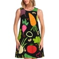 thumbnail image 1 of Fotbe Cartoon Vegetables Vestido de Verano sin Mangas para Mujer – Vestido Midi Línea A, Estilo Camiseta Floral, Vestido Playero Casual y Fluido, 1 of 7