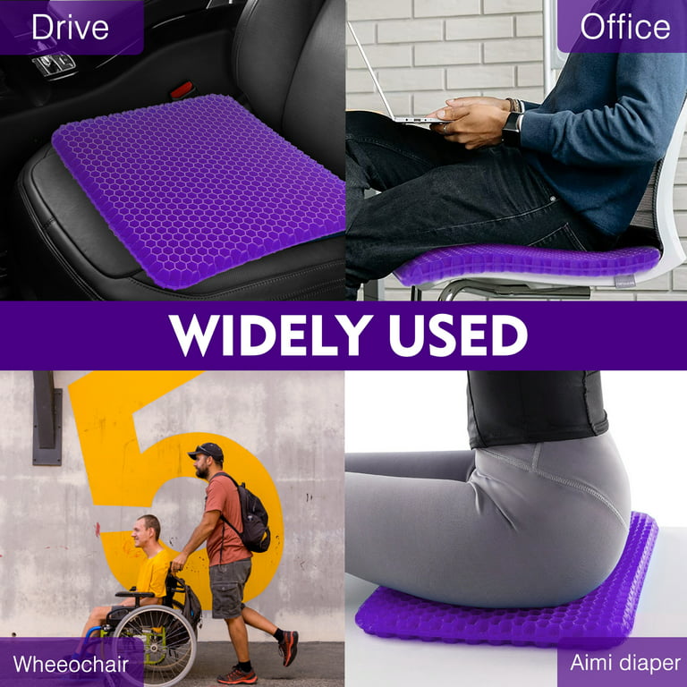  Gel Seat Cushion for Long Sitting, Soft Breathable