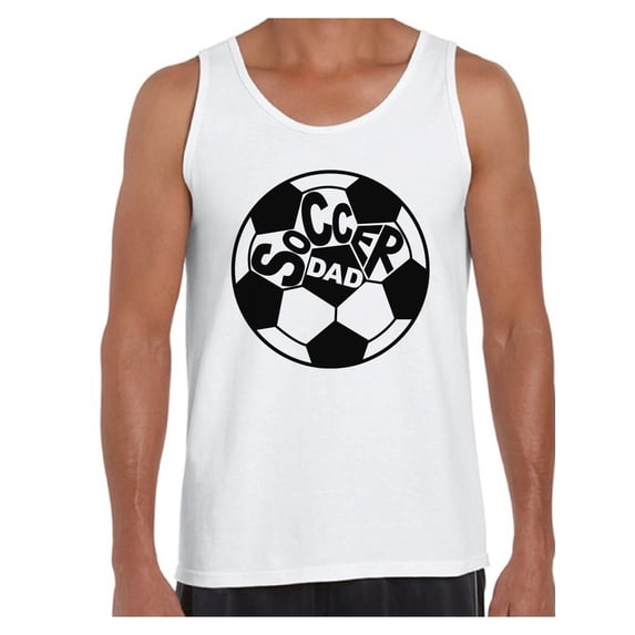 Awkward Styles Men's Soccer Dad Graphic Tank Tops Father's Day Gift Idea Soccer Day Sports Dad