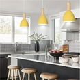 thumbnail image 5 of JLOWCO Modern Adjustable Height H Track Pendant Lighting for Kitchen Island 3 Pack Light Fixture Dining RoomSmall Yellow Pendant Light Fixtures (LED Bulb Include), 5 of 7
