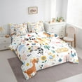 thumbnail image 3 of Manfei Cute Animal Lover Twin Bedding Sets 7-Piece, Cow Cat Horse Rabbit Bedding Comforter Set, Teens Boys Girls Kids Reversible Sheet Sets, Super Cozy Room Decor, 3 of 7