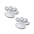 thumbnail image 1 of 1 par de pegatinas de plata para el cuerpo del coche Pvc Puppy Footprints 3d pegatinas de coche estéreo, 11 Afortunado Sencillez, 1 of 2