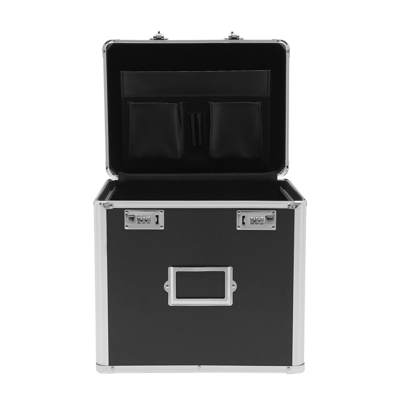 Peakora Aluminum File Carrying Case, Black Executive Document Briefcase & Business File Storage Solution