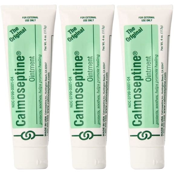 Calmoseptine Soothing Ointment Tube 4 Ounce (Pack of 3)