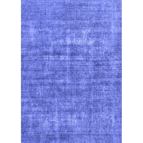 Ahgly Company Machine Washable Indoor Rectangle Abstract Blue Modern Area Rugs, 2' x 3'