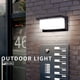 thumbnail image 5 of Lámpara de pared LED para exteriores de 18 W con sensor de movimiento, luz blanca fría de 6000 K, IP65, resistente al agua, moderna iluminación decorativa de aluminio para pasillos, caminos y jardines, 5 of 5