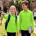 thumbnail image 5 of Amidoa Boys Solid Color Zip-Up Jacket Classic Collar Lightweight Windbreaker Casual Outerwear for Boys Green Size 7-8, 5 of 9