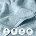 thumbnail image 7 of Superior 800 GSM Egyptian Cotton Heavyweight Bath Towel Set of 2, Light Blue, 7 of 7