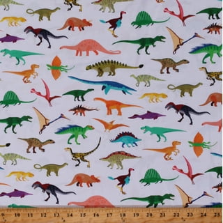 Dinosaurs Roam Anti-Pill Premium No Sew Throw Fleece Fabric Kit