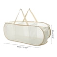 thumbnail image 3 of Unique Bargains 1 Pc Cesto de Lavandería Plegable Cesto Portátil para Baño 22.83"x14.17"x14.17" Beige-100L, 3 of 6