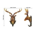 thumbnail image 2 of PENIKOKO Chocolate Resin Deer Wall Hook with Artistic Antlers, No-Drill Coat Rack for Home Decor and Organization, 2 of 8