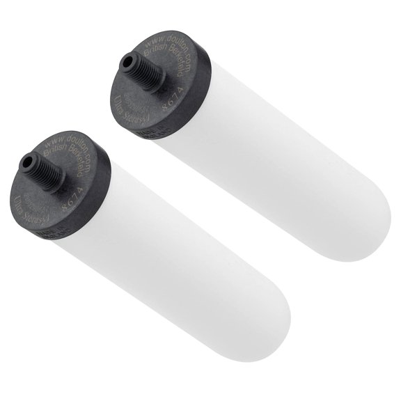 British Berkefeld Doulton Ceramic Water Filter Candle W9121226 7" Ultra Sterasyl Authentic Gravity PFAS (PFOA and PFOS) Reduction 8674, Pack of 2