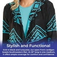 thumbnail image 3 of Sagefinds Coronado Fringed Cardigan - Tribal Aztec Southwestern Print - Long Sleeve Cardigan - Large, 3 of 7