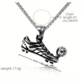 thumbnail image 5 of Sports Style Stainless Steel Kick Football Men's Pendant Necklace, Men's Gift, 5 of 7