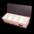 thumbnail image 2 of Unique Bargains Plastic 4 Compartments Condiment Holder Dispenser Tray Pink Off White w Spoon, 2 of 3