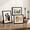 Black, variant on Photo Frames with cardstock Solid Wood 8x10 Inch Beige Empty Holders with Black White Prints, Wall Mount Tabletop Display for Home Wall Decor