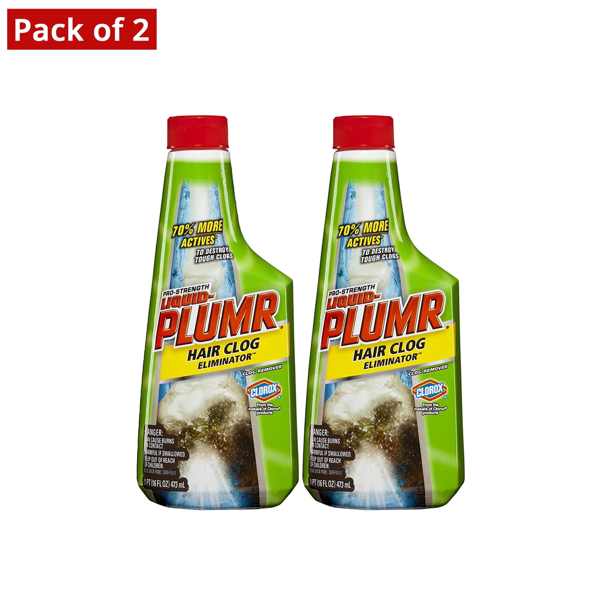 LiquidPlumr ProStrength Clog Remover, Hair Clog Eliminator, 16 Fluid