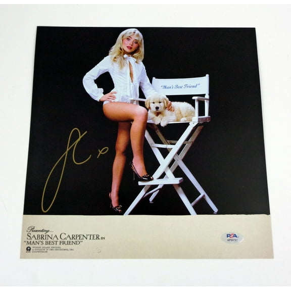 Sabrina Carpenter Signed Autograph Man's Best Friend Record Poster PSA/DNA COA