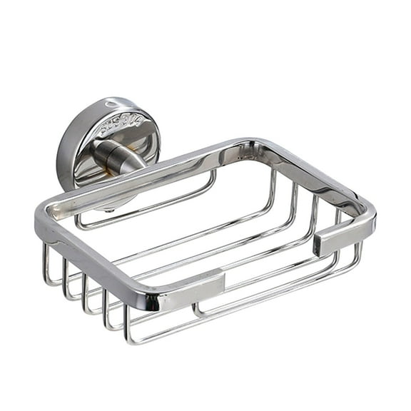 Stainless Steel Soap Dish Holder for Shower Wall - 304 Rustproof Adhesive Mount Soap Saver Tray Drainable Bar Soap Sponge Organizer for Bathroom Kitchen Sink Silver