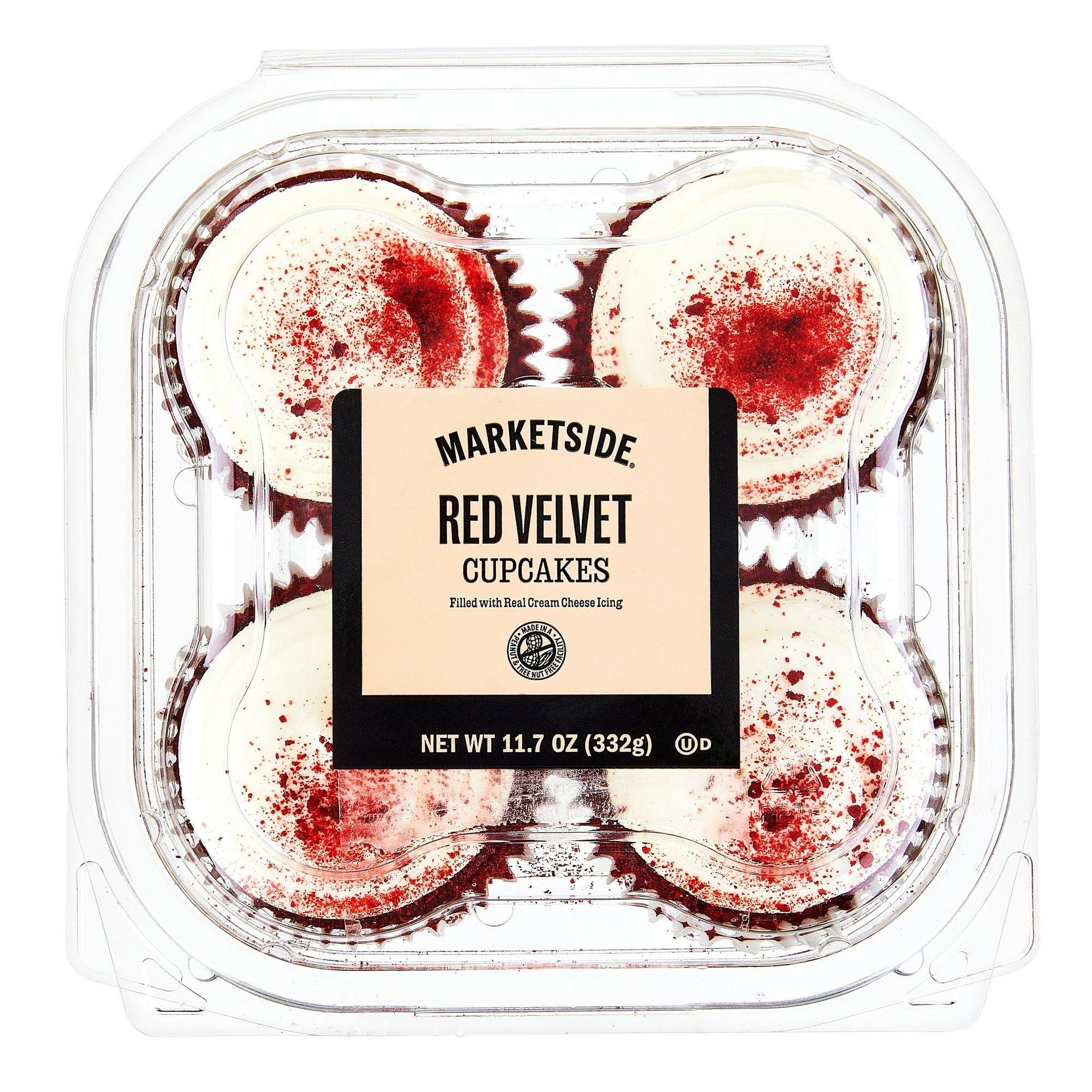 Marketside Red Velvet Cupcakes, 11.7 oz, 4 Count
