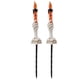 thumbnail image 4 of 2 uds., estacas de luz de vela de Halloween, luz cálida, 120mah, luz de vela de mano fantasma de esqueleto de plástico para Halloween, naranja, 4 of 5