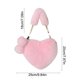 thumbnail image 3 of Bolso bandolera de piel sintética con forma de corazón para mujer | Lindo bolso de hombro mullido con correa de cadena | Bolso de mano suave y afelpado para uso diario, 3 of 6