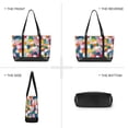 thumbnail image 6 of FORMRS Canvas Laptop Tote Bag for Women with 15.6" Computer Compartments Shoulder Handbag, Dark Colorful Circles, 6 of 7