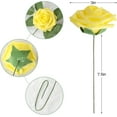 thumbnail image 2 of FlowGircnty Artificial Flower Yellow Rose 25pcs Real Looking Fake Roses w/Stem for DIY Wedding Bouquets Centerpieces Arrangements Party Baby Shower Home Decorations, 2 of 4