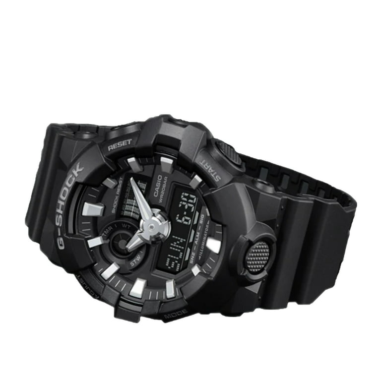 lancering planer ekstremister Casio G-Shock Black Resin Analog/Digital Mens Watch - GA-700-1BCR -  Walmart.com