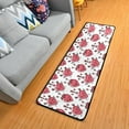 thumbnail image 2 of SKYSONIC 2'X6' Valentines Hearts Runner Rug with Rubber Backing, Pink Roses Non Slip Entryway Rug Runner Washable Soft Area Rug Carpet for Hallway Bedroom Kitchen Decor, 2 of 6