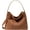 Brown, variant on Women's Braided Leather Tote Bag Stylish Suede Hobo Shoulder Bag with Woven Details