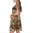 thumbnail image 2 of Balery Animal Leopard Vestidos sueltos de manga corta para mujer, vestidos de verano 2025, vestidos casuales de corte A con vuelo., 2 of 6
