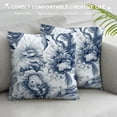 thumbnail image 3 of COMIO  Square Decorative Throw Pillow Case Cushion Cover, Dragonfly Bloom Bouquet Spring Soft Pillowcase, 3 of 5