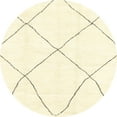 thumbnail image 1 of Ahgly Company Indoor Round Abstract Beige Solid Area Rugs, 4' Round, 1 of 6
