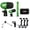 Green, variant on 5 Core Conga Mic Snare Tom Microphone Drum Kit Condenser XLR Instrument Mics