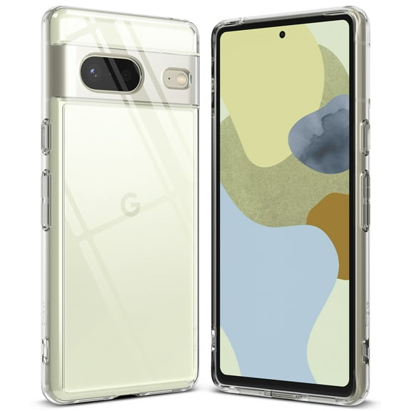 Ringke Fusion Compatible with Google Pixel 7 Case, Minimal Yellowing Anti-Scratch Hard Clear Back Shockproof Bumper Cover for Pixel 7 (2022) - Transparent