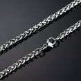 thumbnail image 5 of Silver/Gold Braided Wheat Link 3mm-7mm Mens Chain Stainless Steel Necklace Gift, 5 of 5