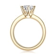 thumbnail image 2 of Shree Diamonds 2.00ct Round Natural Moissanite Engagement Ring, 14K Yellow Gold Plated, Gift for Women, 2 of 2
