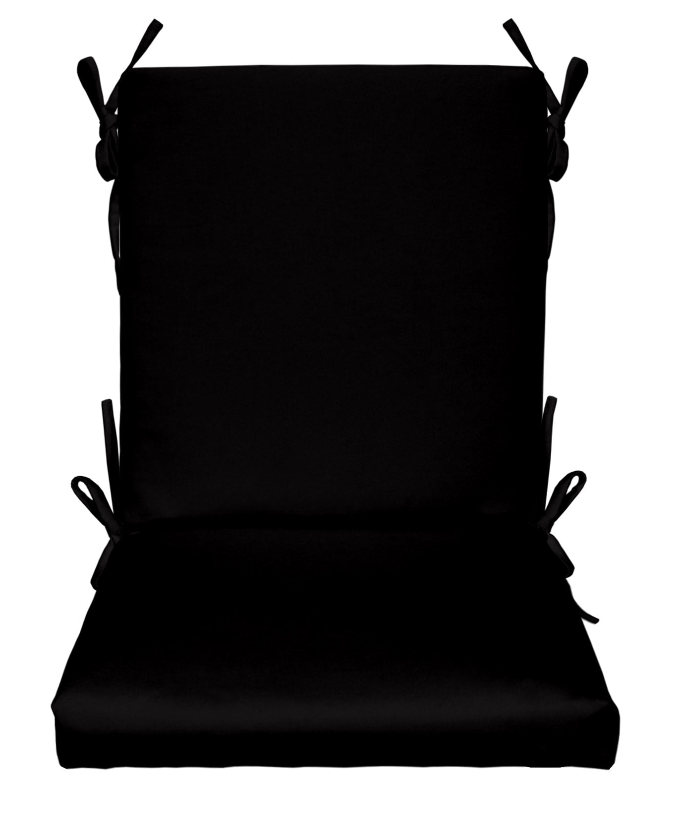 RSH Décor Indoor Outdoor Foam High Back Chair Cushion, Black