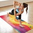 thumbnail image 6 of Colorful Tie Dye Mountain Pattern Hot Yoga Mat Towel Non Slip for Hot Yoga - Quick-Drying Yoga Mat Cover with 4 Corner Pockets with Travel Bag - Hot Yoga Towel Non Slip 74"x26", 6 of 6