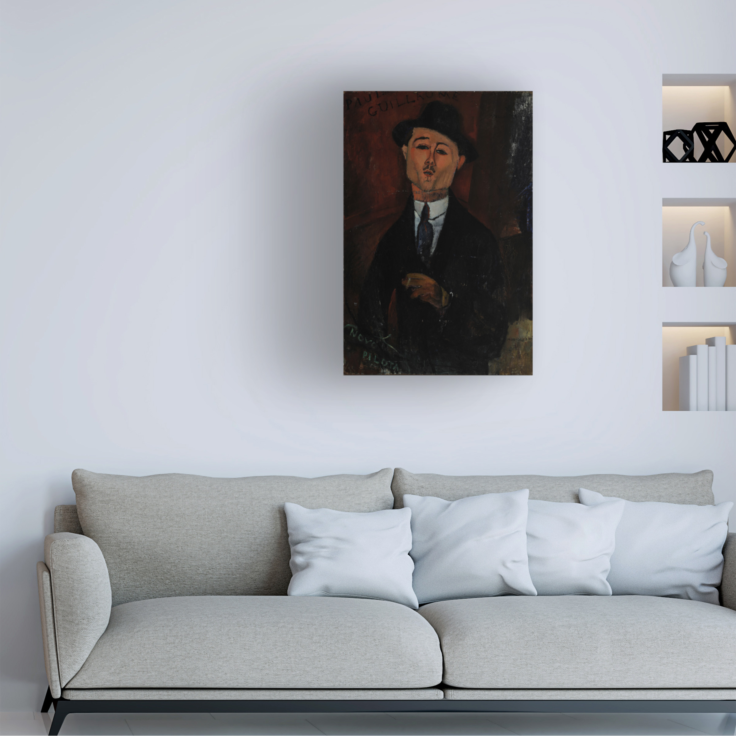 Modigliani 'Paul Guillaume, Novo Pilota' Canvas Art