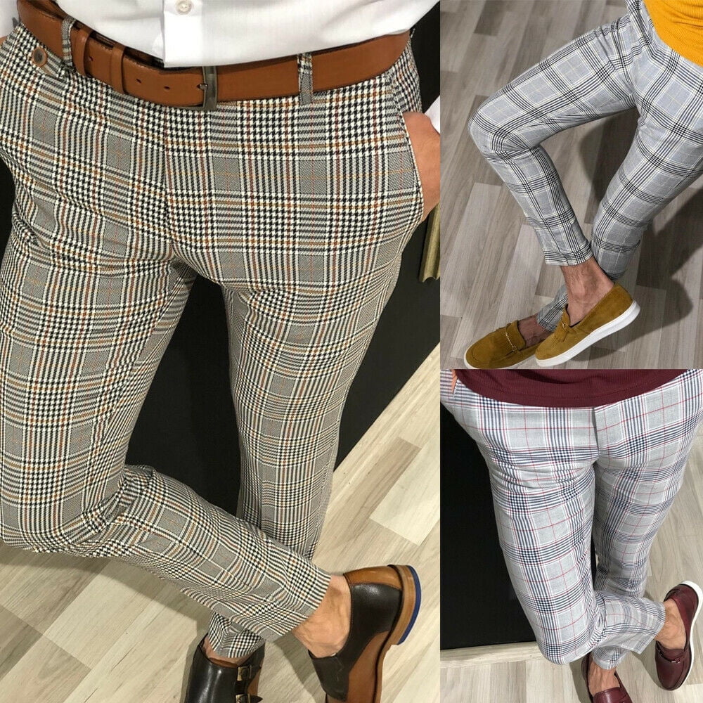 plaid dress slacks