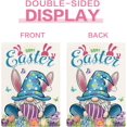 thumbnail image 5 of Happy Easter Gnome Garden Flag 12.5×18 Inch Burlap Double Sided Small Welcome Gnomes Egg Seasonal Outside Vertical Holiday Yard Flag (Blue), 5 of 6