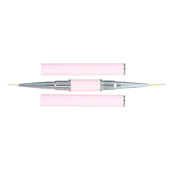 Unique Bargains Double Ended Nail Art Brush Gel Polish Striping Nail Art Design Pen Painting Tools for Home DIY Manicure