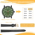 thumbnail image 2 of Uxcell Leather Watch Band 12mm Vintage Textured Padded Leather Watch Strap Quick Release Replacement Wristband with Stainless Steel Pin Buckle for Men and Women, Black, 2 of 7