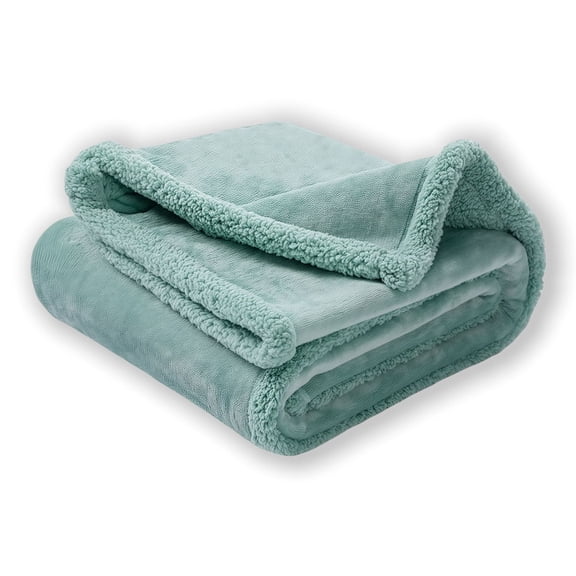 Zhuge Washable Pet Sleeping Mat & Throw Blanket for Small/Medium Dogs, Puppies & Cats, Couch Cover Protection with Soft Fleece-Green, 70*50cm, 1 Piece