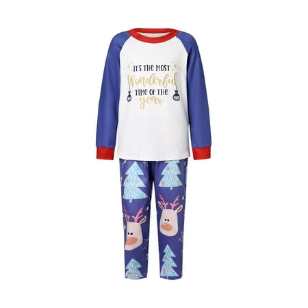 

Pybcvrrd Parent Child Pajamas Set Long Sleeve Tops Long Pants Romper For Adult Kids Baby Pets